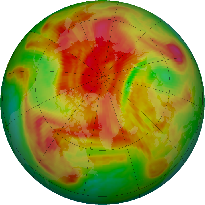 Arctic ozone map for 08 April 1989